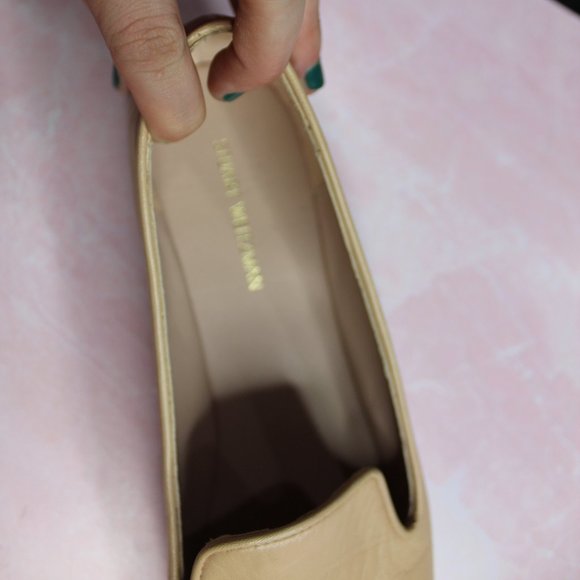 Stuart Weitzman Cream Myguy Rounded Toe Loafers sz 8.5 - Picture 6 of 10